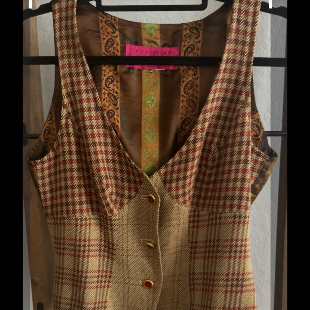 Christian Lacroix Plaid Vest